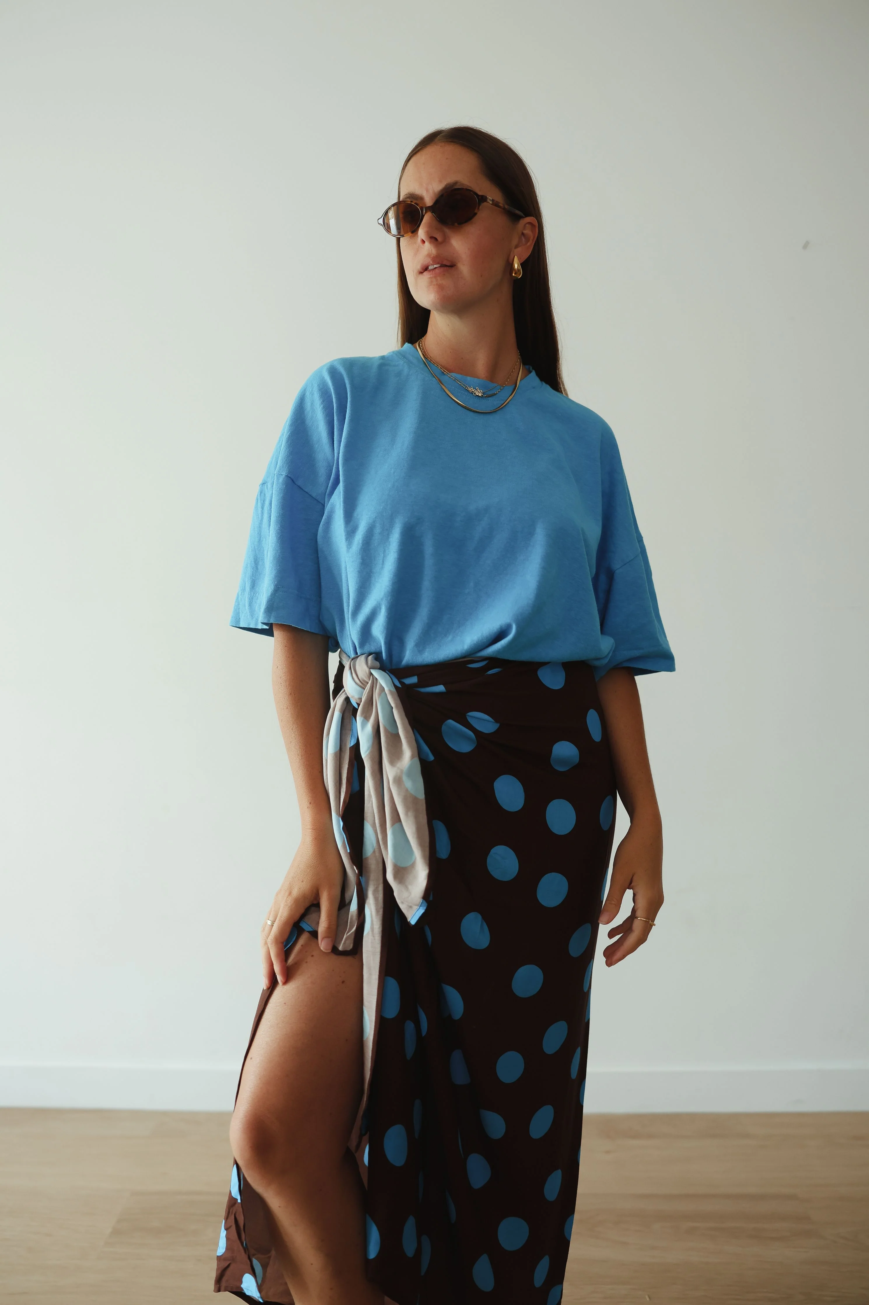 Athletic hemp/cotton tee - bright blue - Image 4