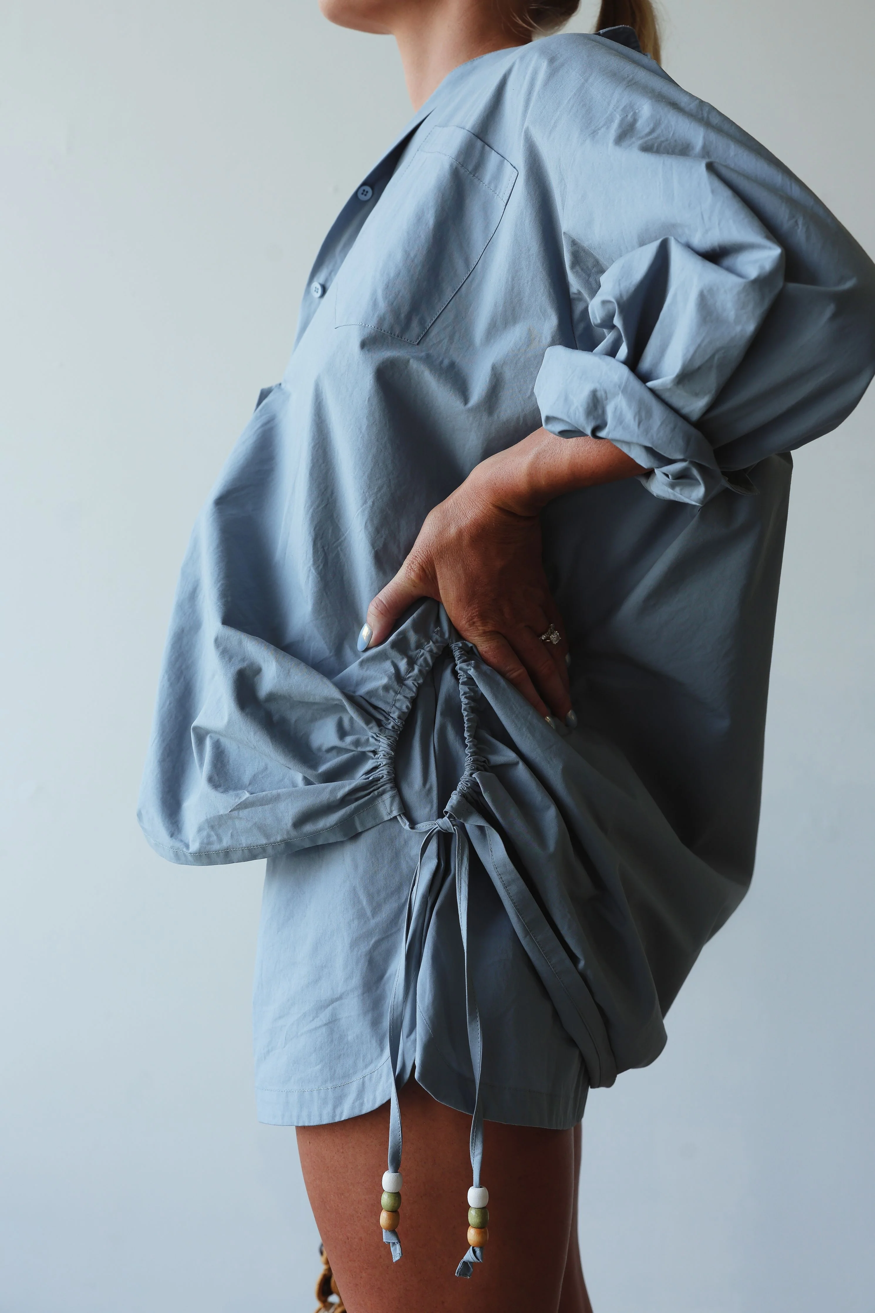 Chloe cotton short - cornflower - Image 3