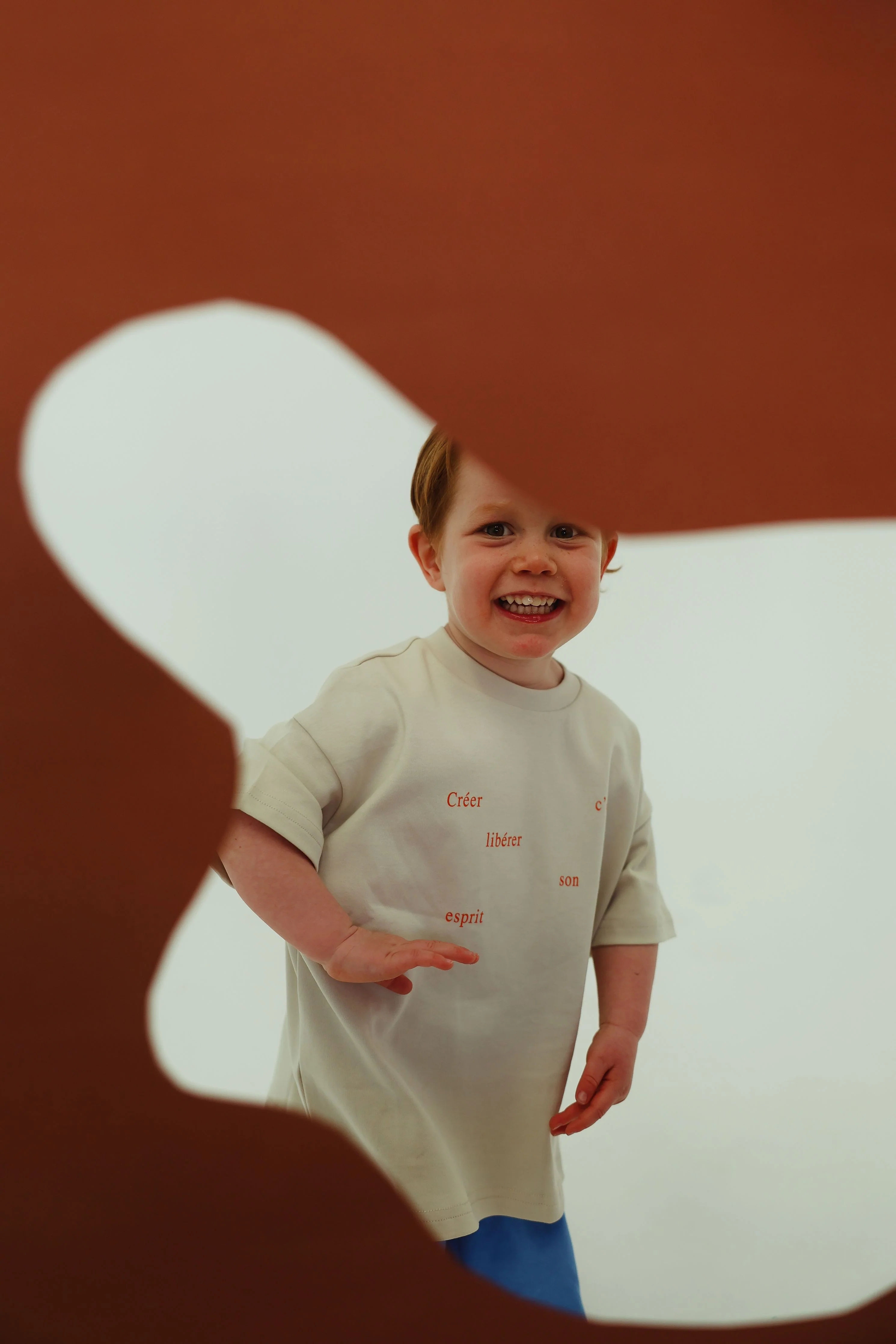 C'est organic cotton tee - cream/red - Image 3