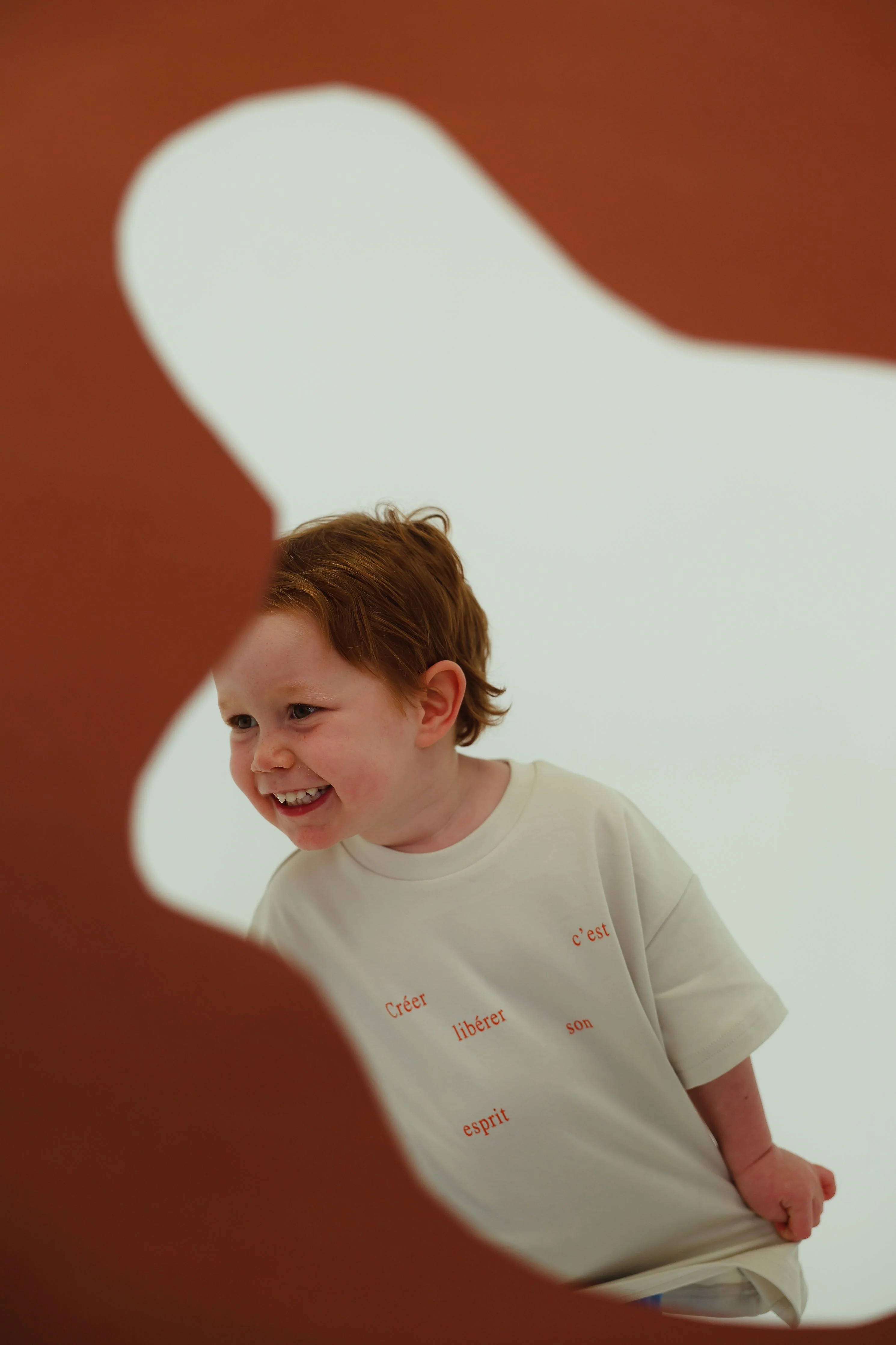 C'est organic cotton tee - cream/red - Image 5