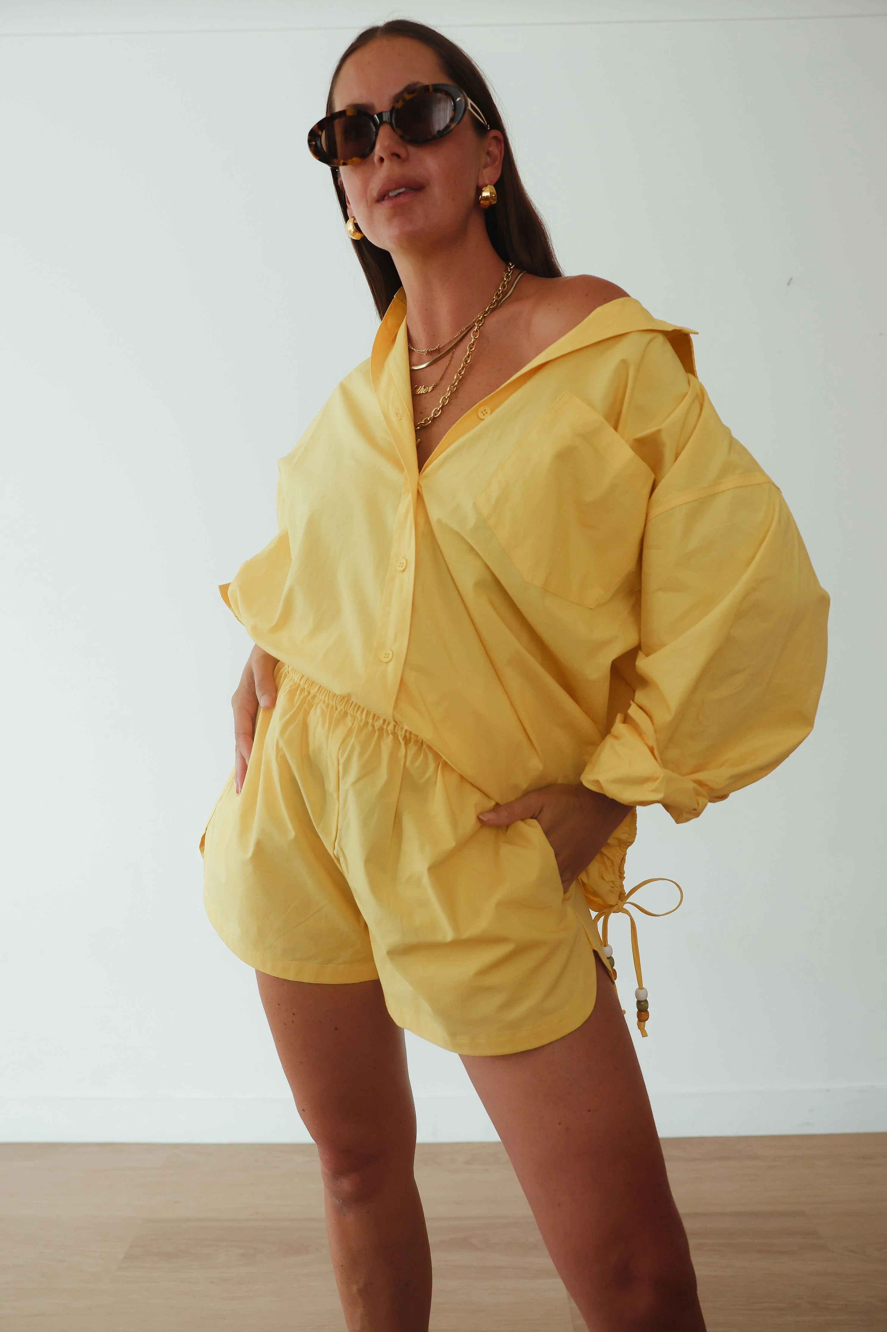 Chloe cotton short - golden yellow - Image 6