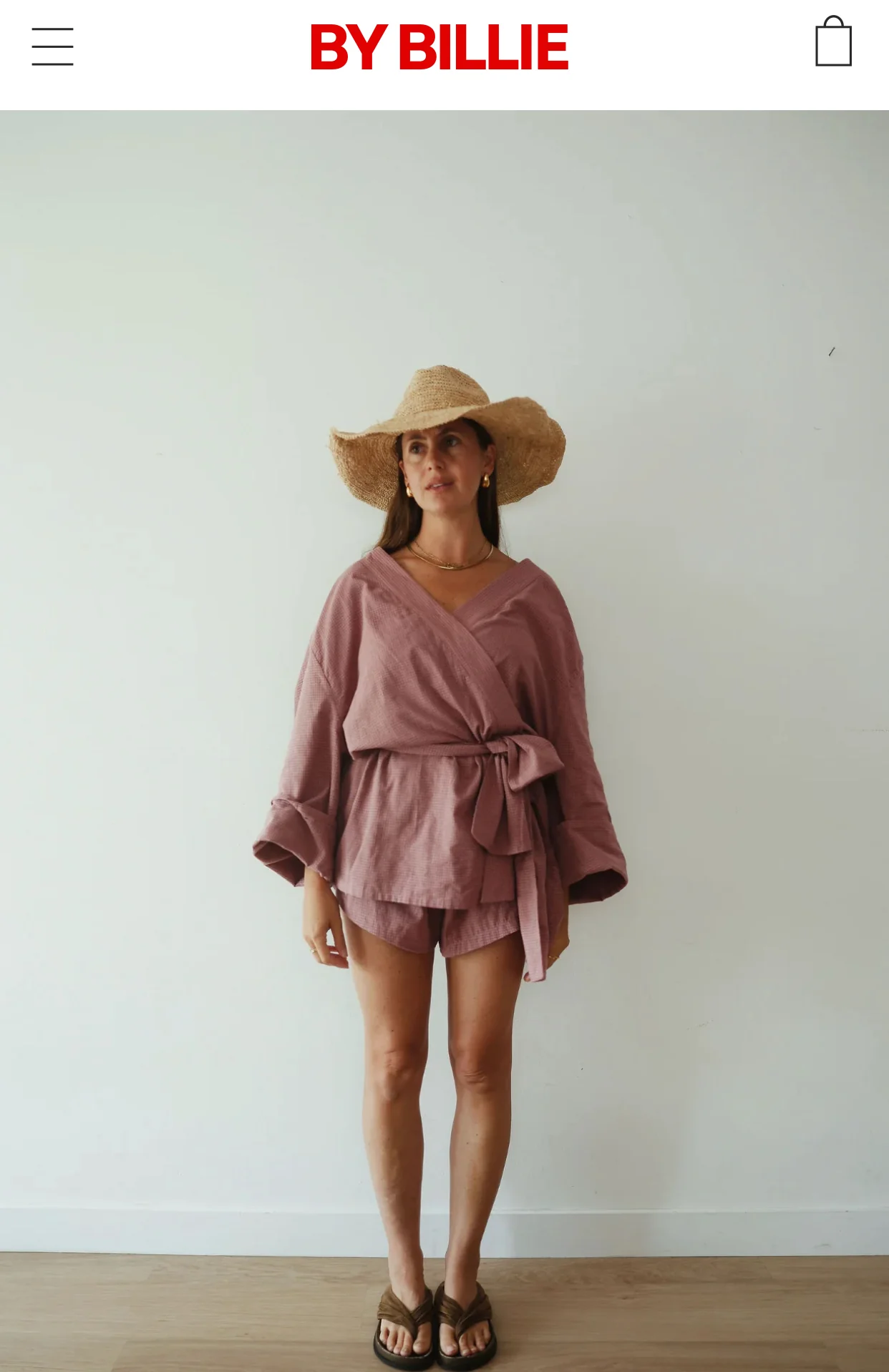 Luella cotton kimono - pink check - MARKETPLACE - Image 6