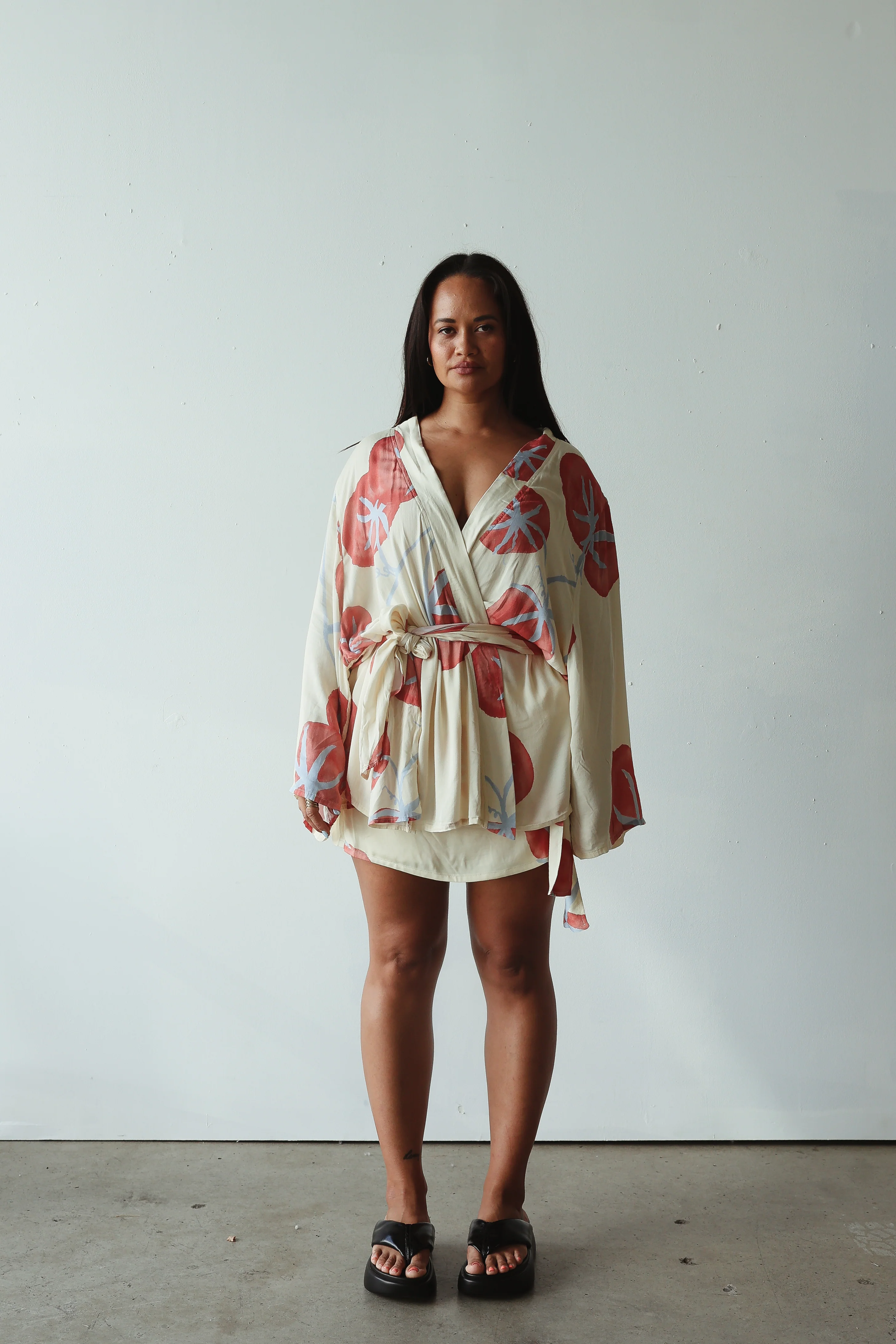 Luella kimono - tomato print - Image 3