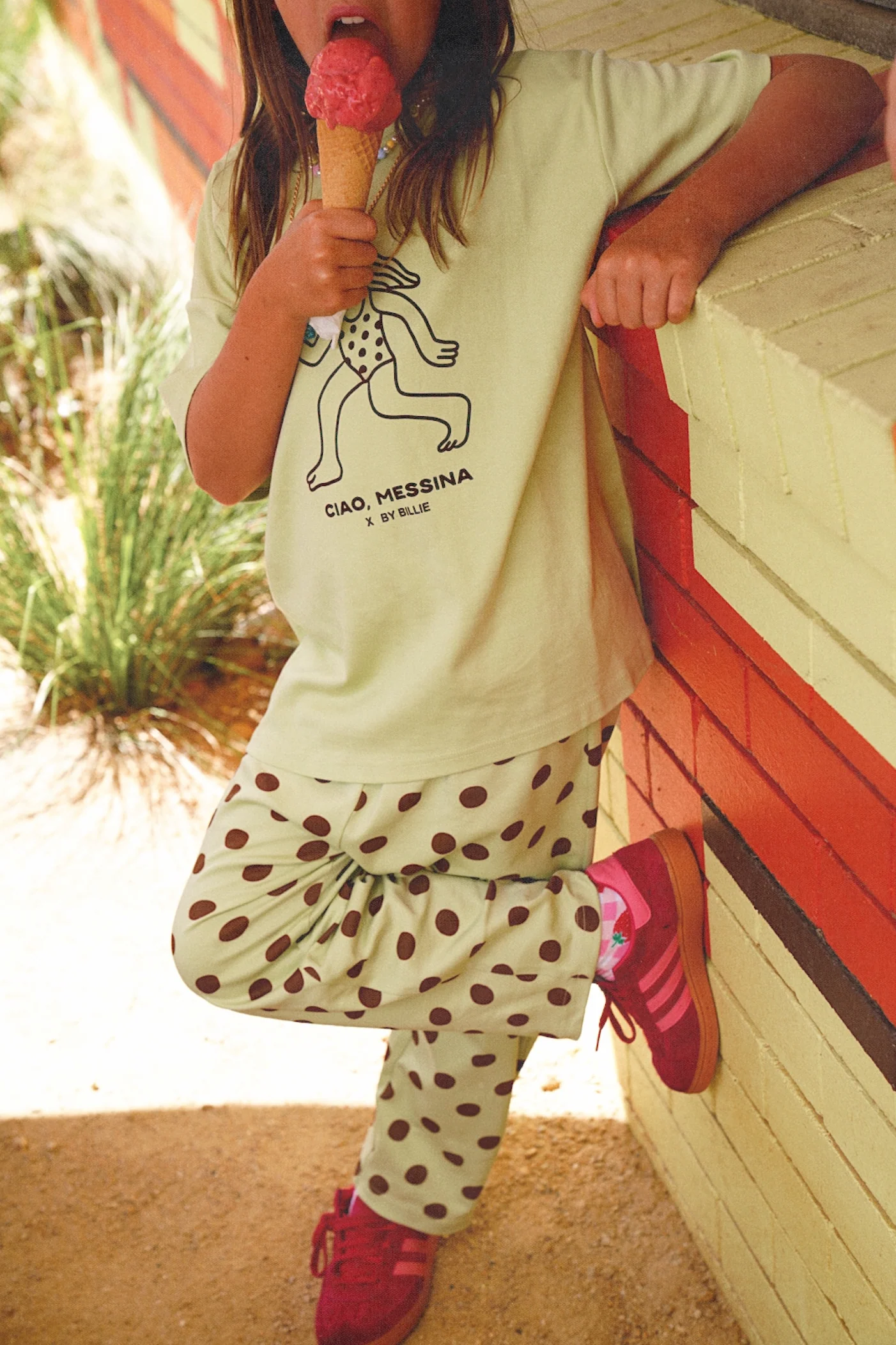 Messina x By Billie kids tee - pistachio/chocolate - Image 10