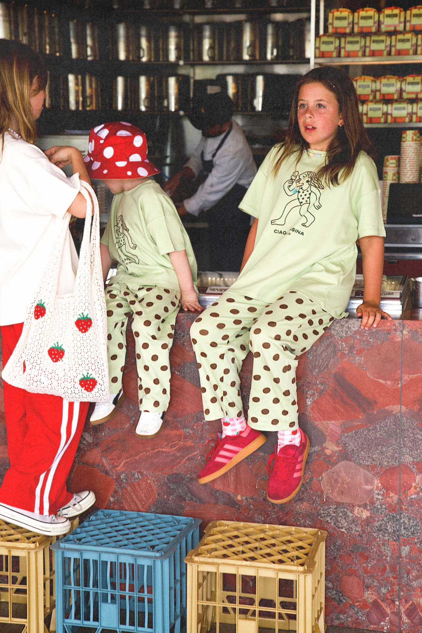 Messina x By Billie kids tee - pistachio/chocolate - Image 11