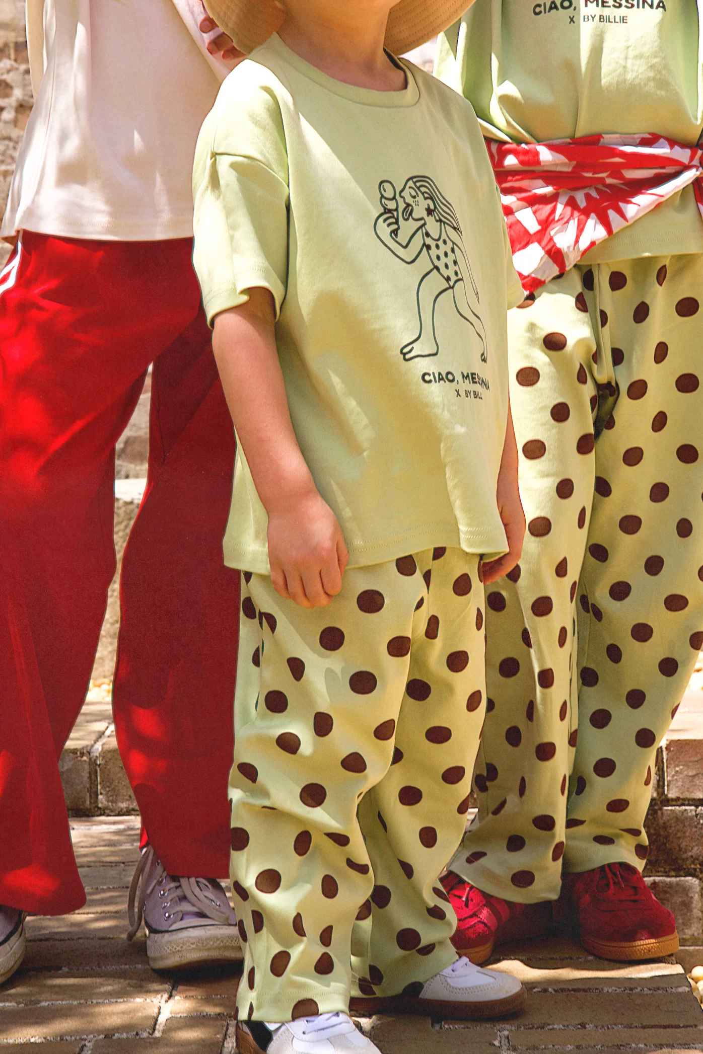 Messina x By Billie kids tee - pistachio/chocolate - Image 4