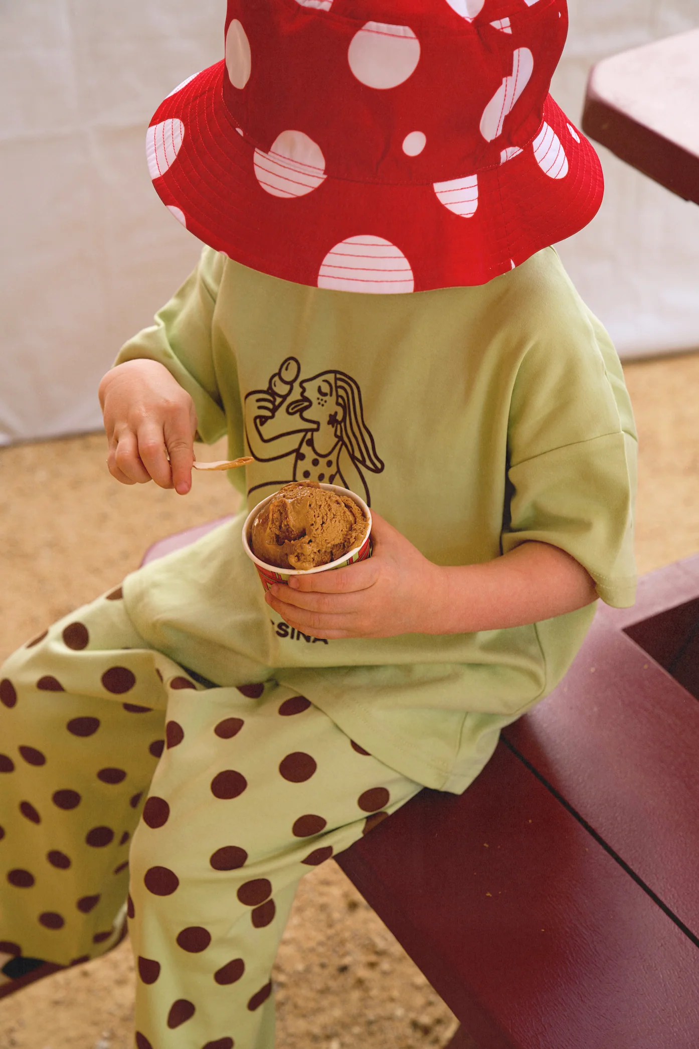 Messina x By Billie kids tee - pistachio/chocolate - Image 6