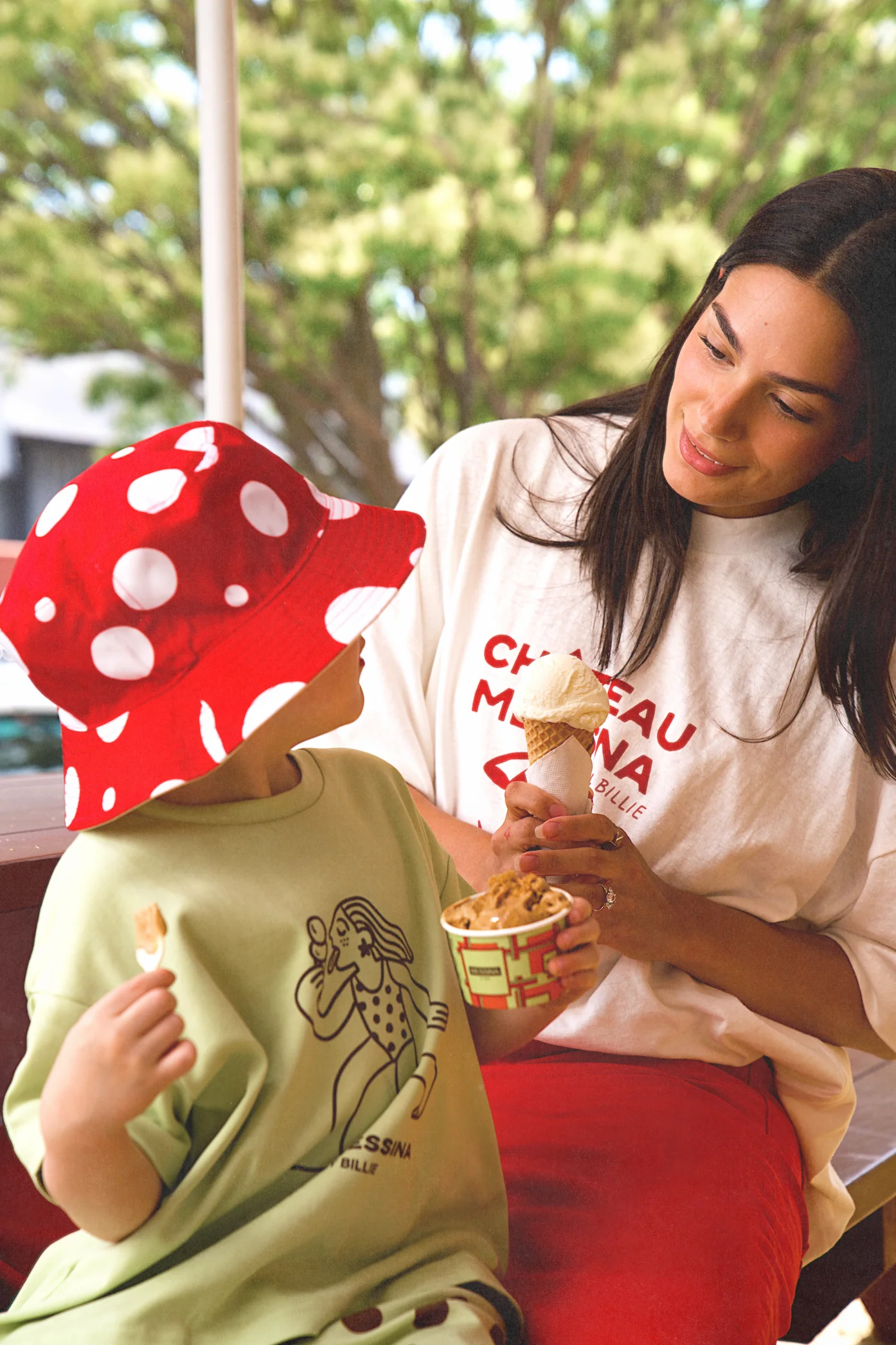 Messina x By Billie kids tee - pistachio/chocolate - Image 9