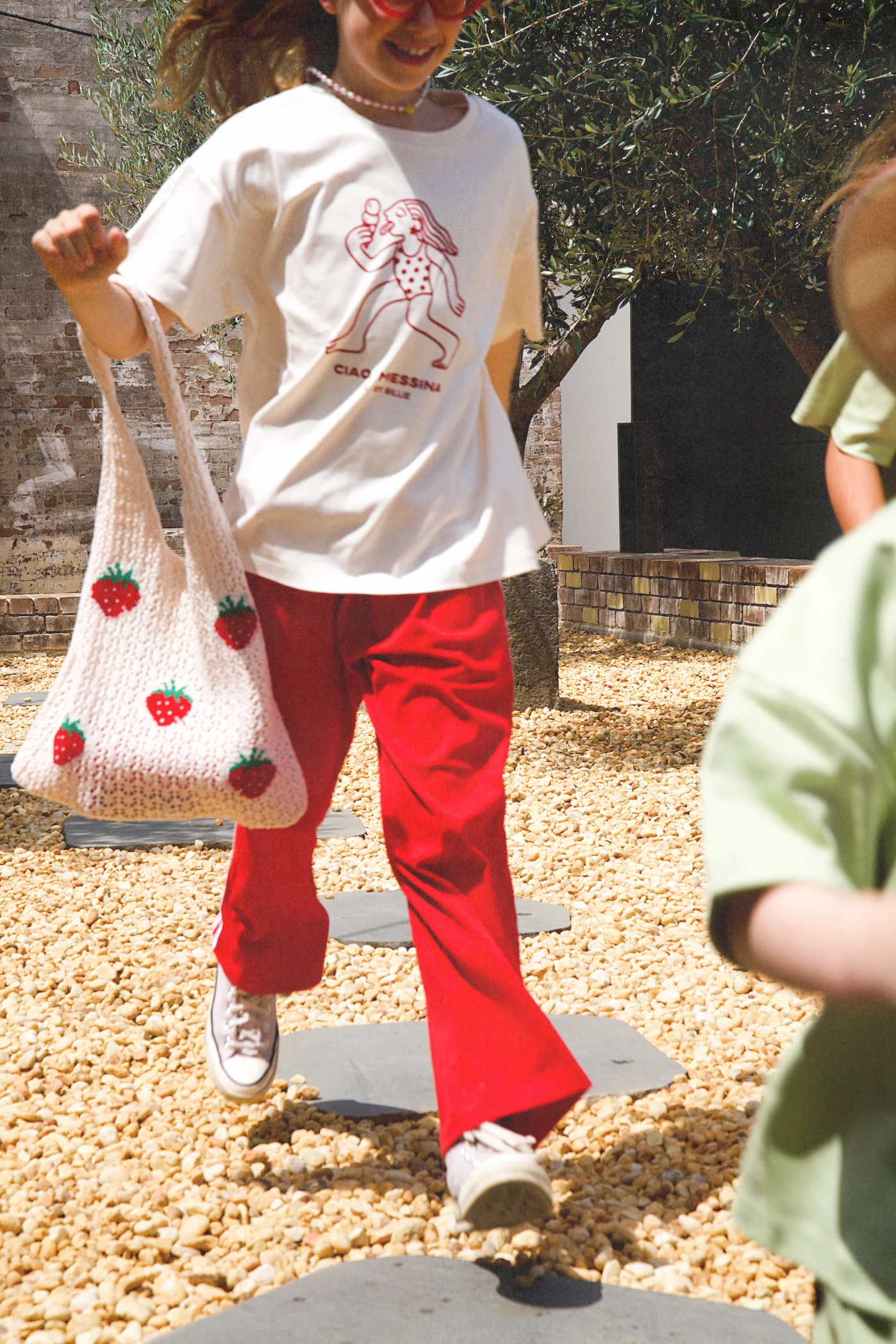 Messina x By Billie kids tee - red/white - Image 4
