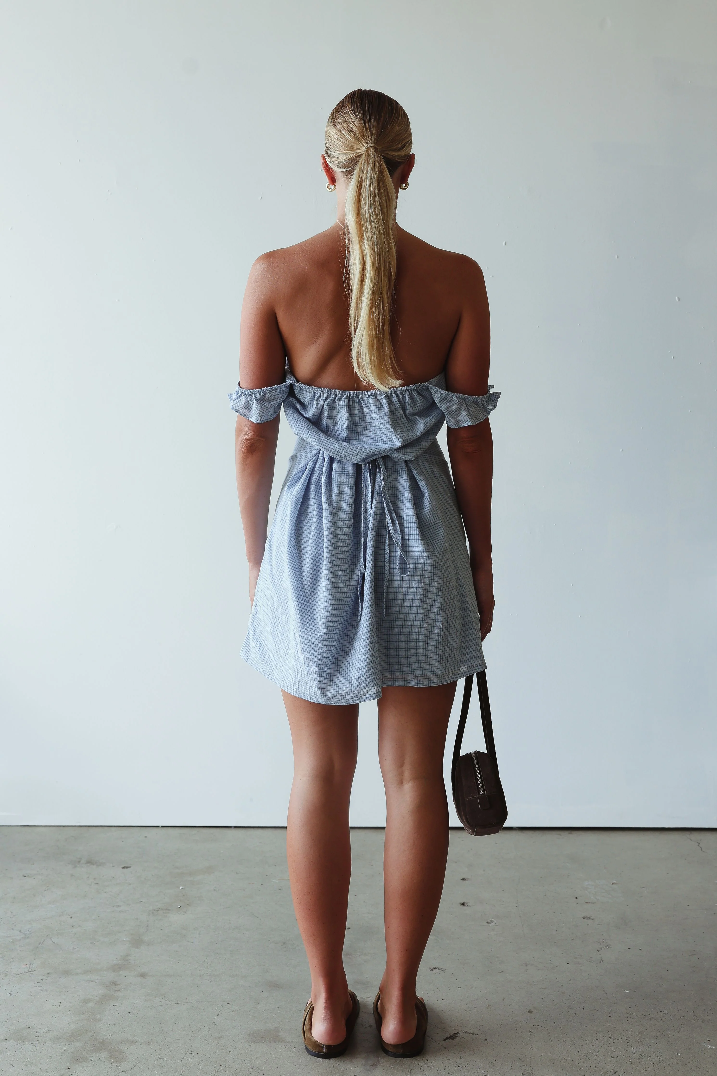 Sophie dress - blue check - Image 6